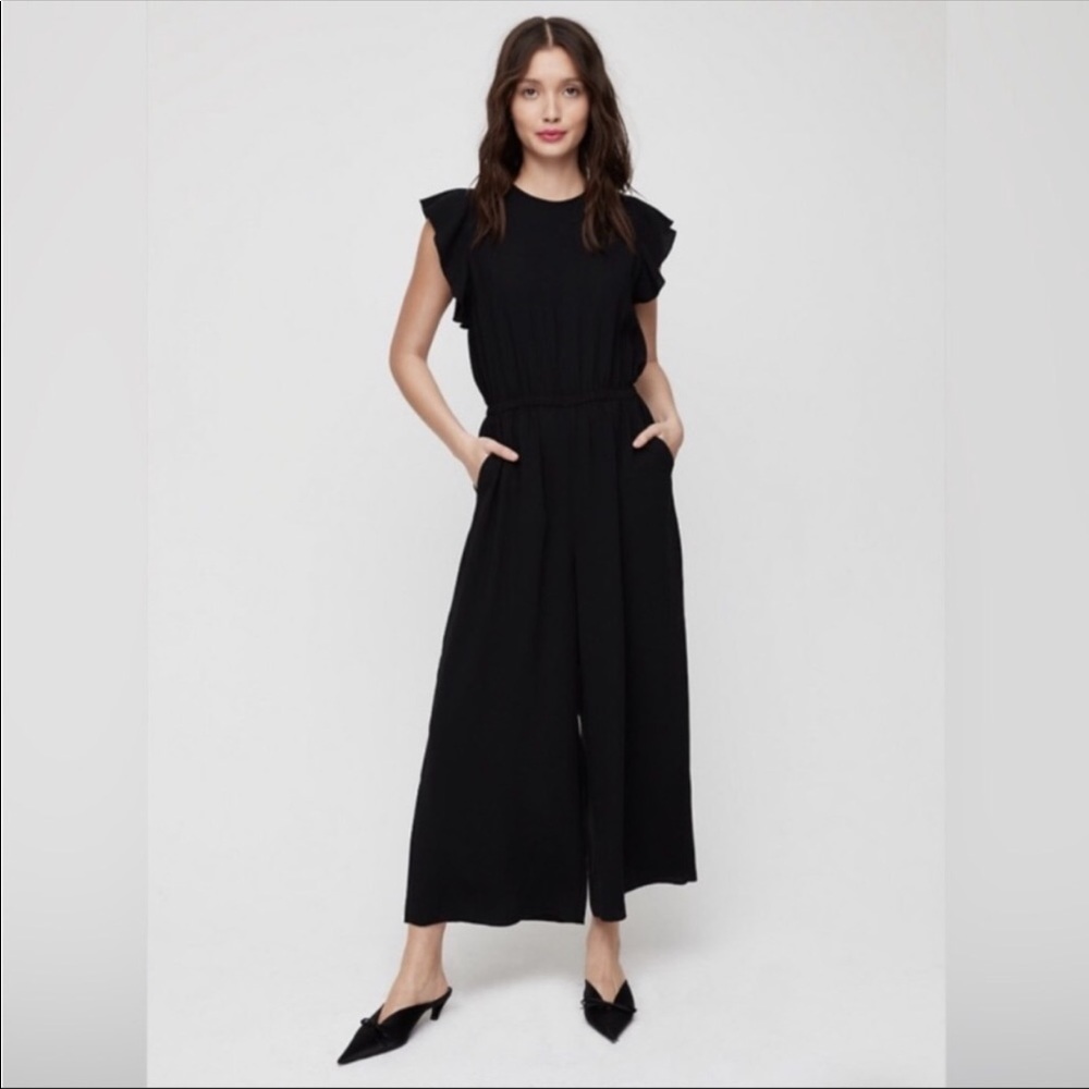 Aritzia Wilfred Fluerette Jumpsuit- Black- Size M